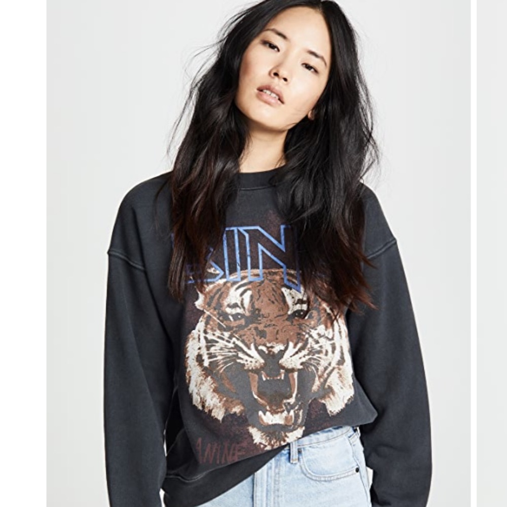 ✨like new✨ Anine Bing Tiger Sweatshirt in Black, size M